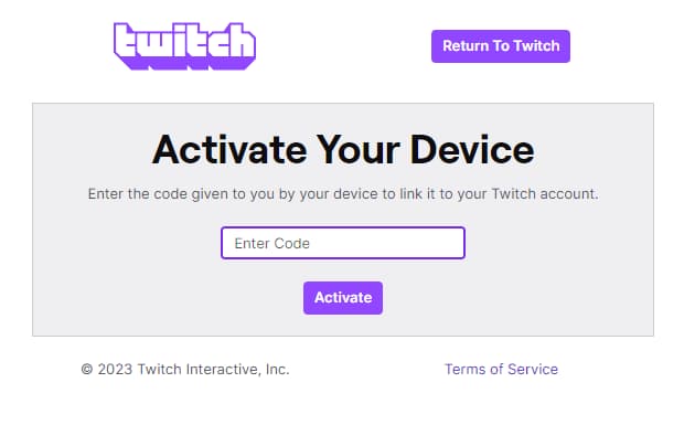 Twitch.TV/Activate