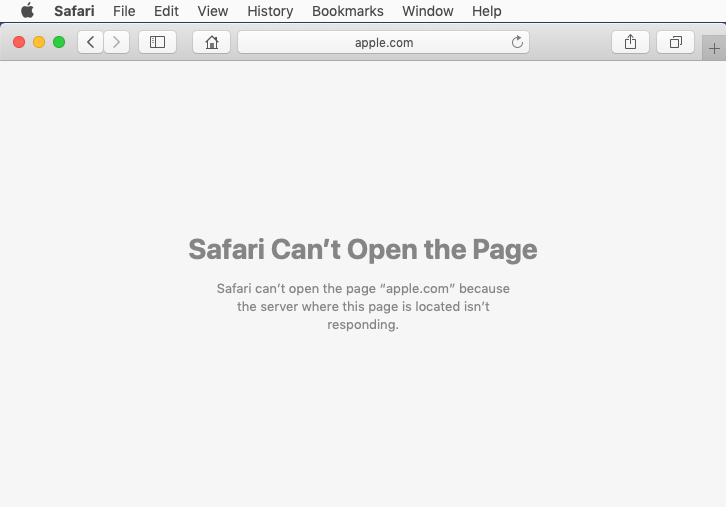 Safari Can't Establish a Secure Connection
