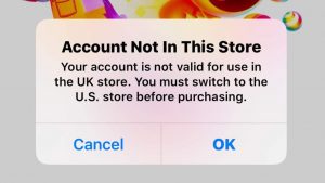 Account not in this store