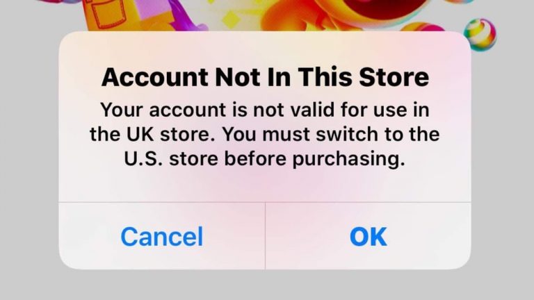 Fix An Account Not In This Store Apple Error on iPhone?