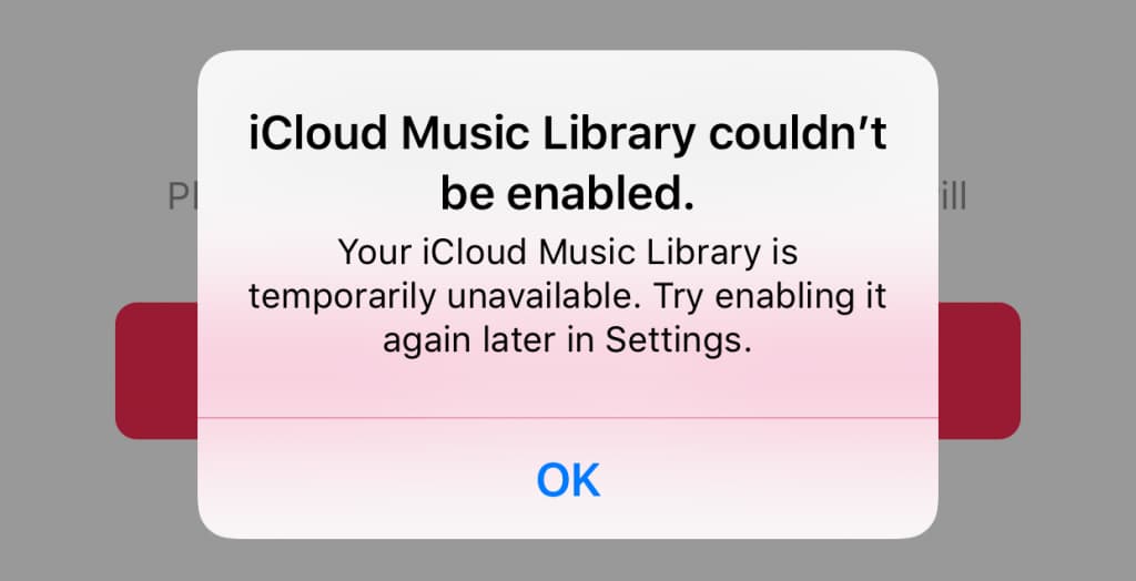 This Account Does Not Have iCloud Music Enabled