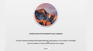 macOS Could Not be Installed on Your Computer