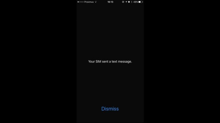 Your SIM Sent A Text Message