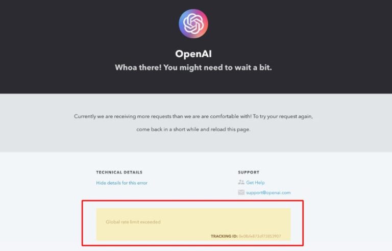 OpenAi Global Rate Limit Exceeded