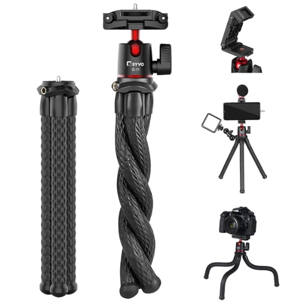 Syvo S-11 Mini Flexible Tripod Stand with Phone Holder for iPhone